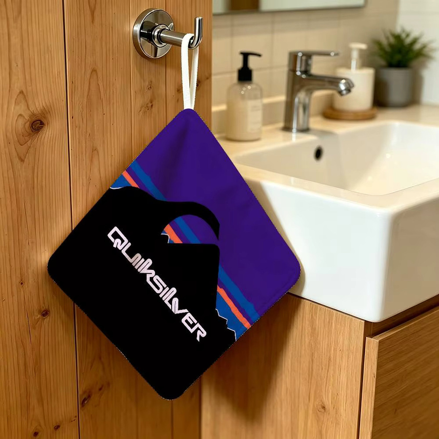 Q-Quiksilver L-Logo Handtuch aus Polyester-Baumwolle für Küche und Wohnzimmer - Bild 4