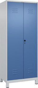C+P PSA Doppel-Spind Classic PLUS mit 2 Abteilen, Stahlkonstruktion, grau/blau, B/T/H: 195 x 80 x 50 cm - Bild 1