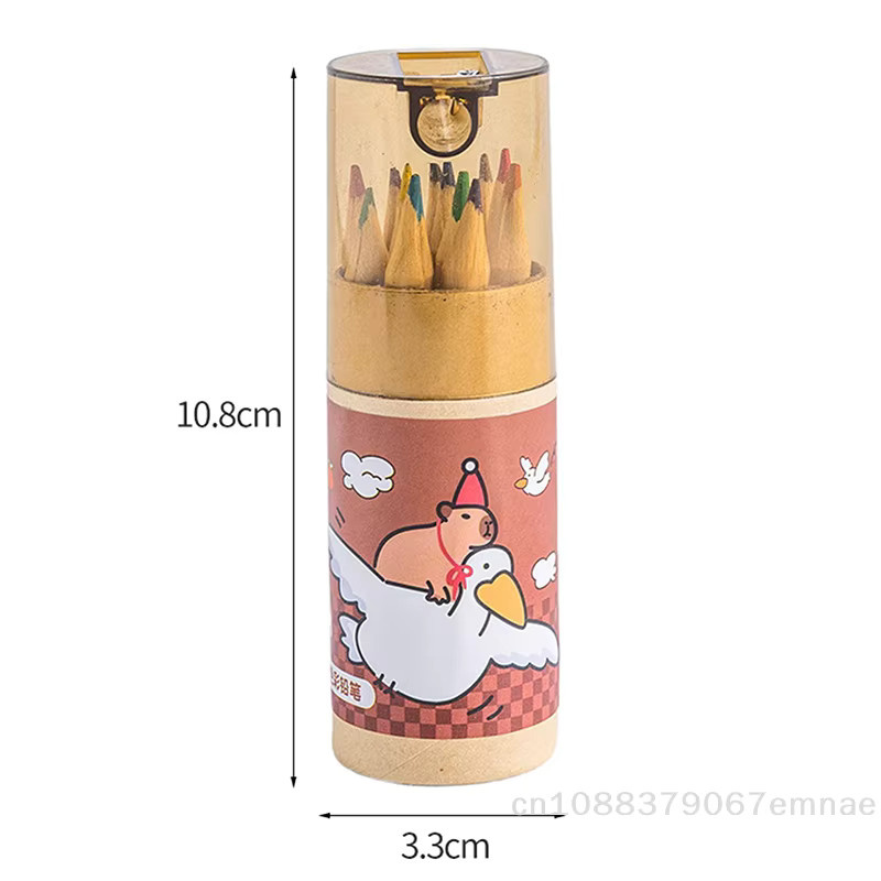 ZYAS Capybara Bleistift-Set mit Anspitzer, 12 Stück, Mehrfarbig - Bild 3