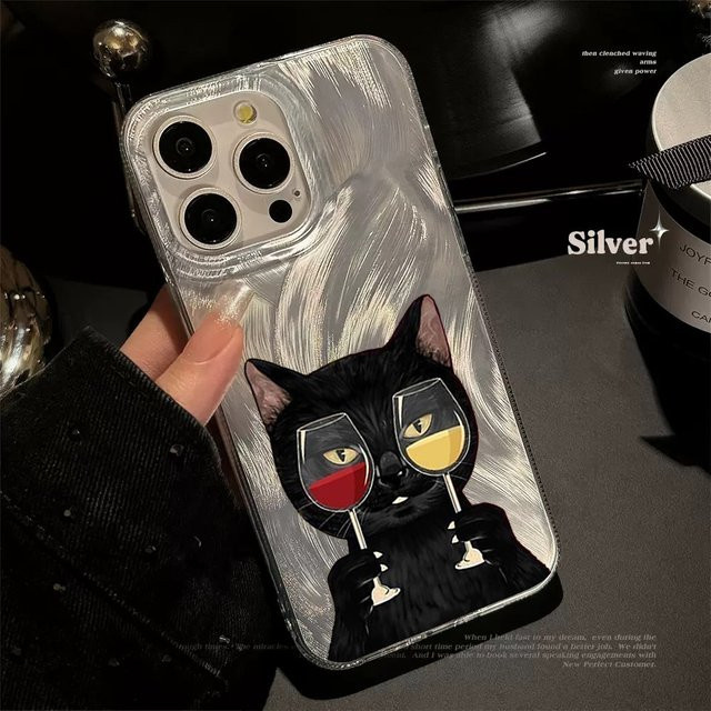 Stoßfeste Katzen-Handyhülle für Apple iPhone in Transparent - Bild 1