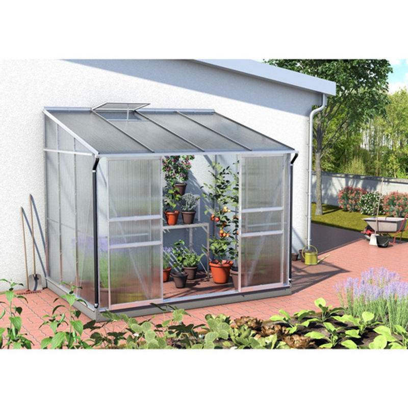 VITAVIA Gewächshaus Osiris aus Aluminium und Kunststoff in Silber, 5,2 m² - Bild 2