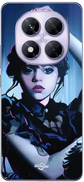 Maniacase Handyhülle für Xiaomi Redmi Note 14 Pro 5G mit Wednesday Addams Design in Schwarz - Bild 1
