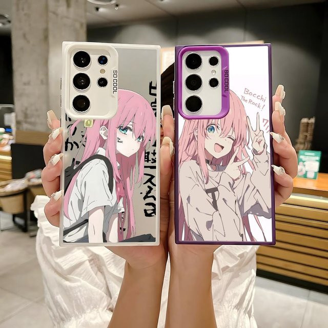 Anime Bocchi the Rock Handyhülle für Samsung Galaxy S25 S24 S23 S22 S21 Ultra Plus 5G, glänzende stoßfeste TPU-Abdeckung, Multicolour - Bild 1