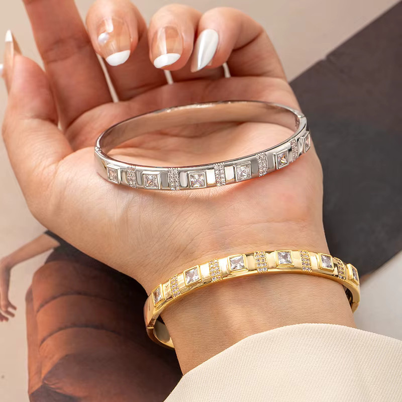 LISHAYUNXI Armreifen, Diamant, Zirkonia, Unisex - Bild 2