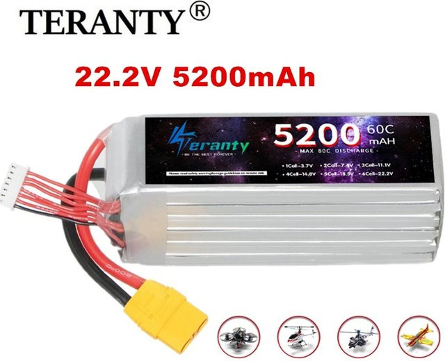 TERFPV 6S LiPo Akku 22,2V 5200mAh 60C Softcase mit EC5 Stecker für RC Auto und FPV Drohne - Bild 1