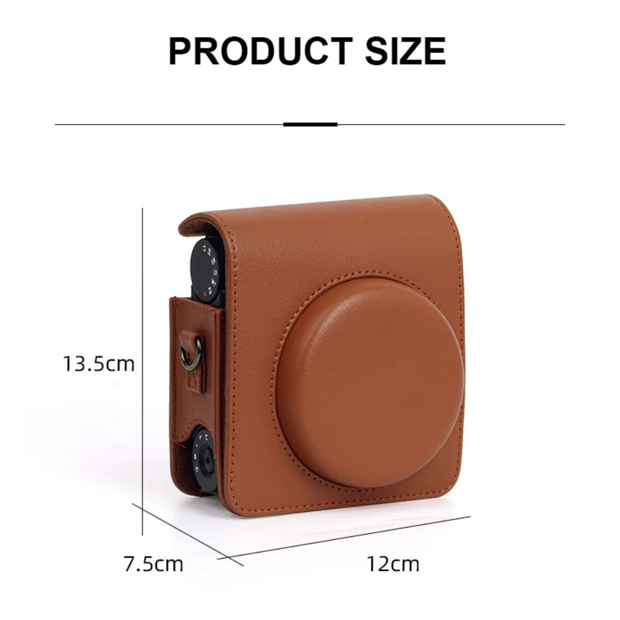 Fujifilm Instax mini 99 Tasche aus PU-Leder in Braun mit verstellbarem Riemen - Bild 3