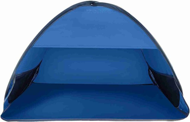 Shoemst Mini-Strandzelt Sonnenschutz in Blau mit Tragetasche aus Polyester - Bild 1