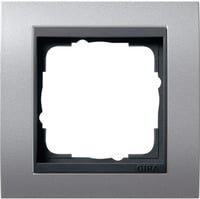 Gira Abdeckrahmen 1-fach aus Aluminium mit Zwischenrahmen in Anthrazit, bruchsicher - Bild 1