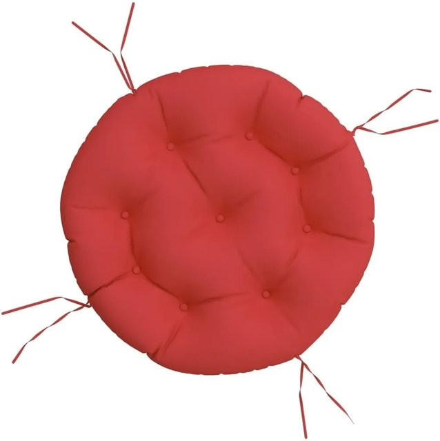 vidaXL Kissen Rund Rot aus Oxford-Gewebe, Durchmesser: 60 cm, Höhe: 11 cm - Bild 1