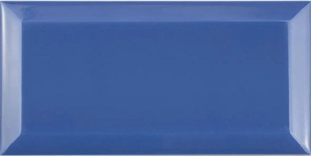 Wandfliese Metro Facette von UNITED TILE UND MOSAIC in Blau, glänzend glasiert, Keramik, B: 20 cm, H: 10 cm - Bild 1