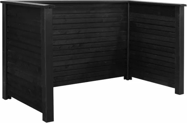 Mülltonnenverkleidung Plank Plus aus Nadelholz in Schwarz, B/T/H: 97 x 97 x 108 cm - Bild 1