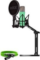 Rode NT1 Signature Condenser Mikrofon Set mit Desktop Studio Arm und XLR-Kabel in Grün - Bild 1