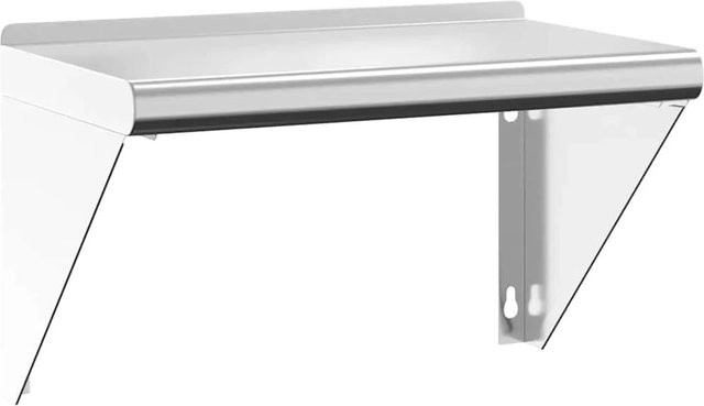 vidaXL Wandregal aus gebürstetem Edelstahl in Silber, B/H/T: 50 x 30 x 31 cm - Bild 1