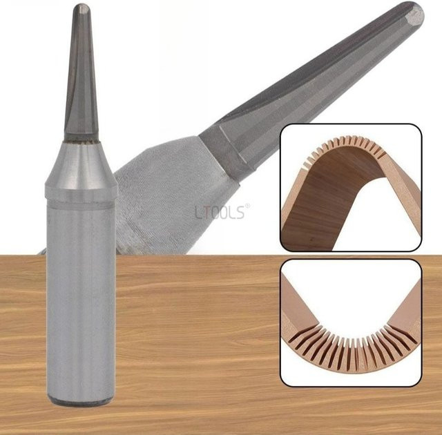 LTOOLS Konischer Kreisrillen-Schlitzfräser für Holzbearbeitung in Silber - Bild 1