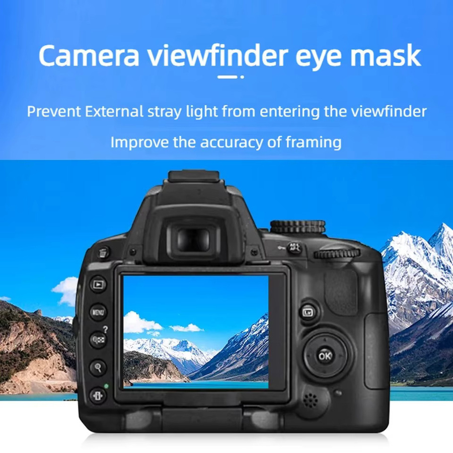 Silikon DK-24 Kamera-Augenmuschel Sucher in Schwarz für Nikon DSLR Modelle D3000 D3100 D3200 D5000 D5100 D5200 - Bild 3