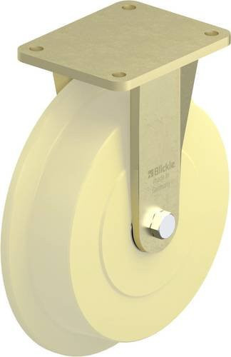 Blickle Schwerlast-Bockrolle BS-SPKGSPO 250K in Beige und Yellow mit Rad-Durchmesser 250 mm und einer Tragfähigkeit von max. 2100 kg - Bild 1