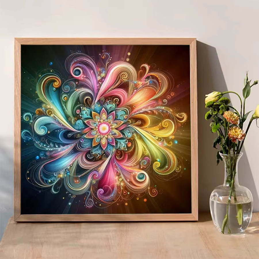 Momoart Diamantmalerei Mandala-Blume Abstrakt DIY Wandkunst Multicolour B/H: 20 x 20 cm - Bild 3