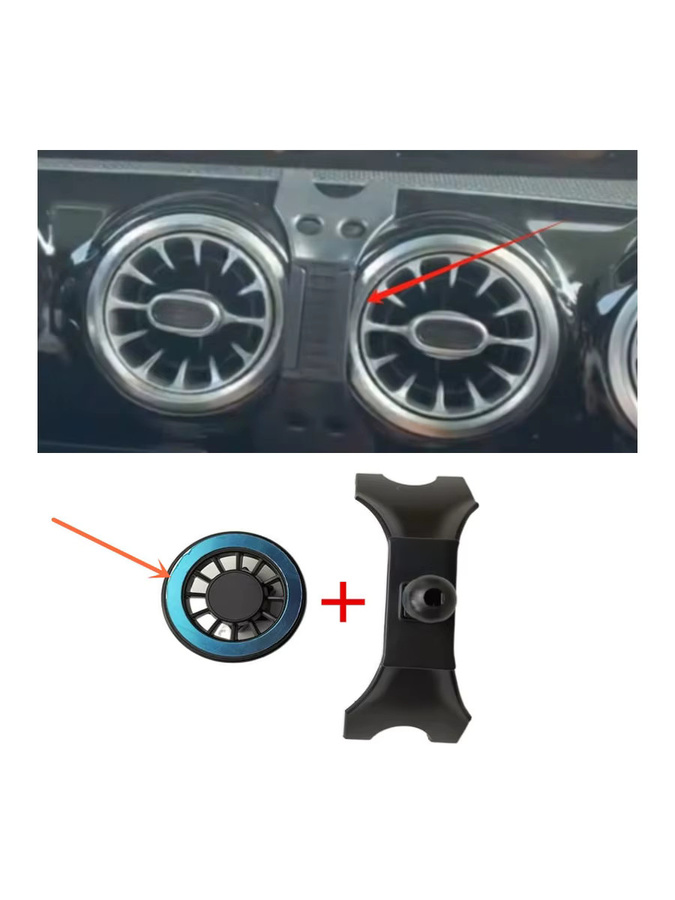 Magnetische Smartphone-Halterung aus ABS für Mercedes-Benz CLA 180 200 (Modelljahre 2020-2022) in Schwarz - Bild 3