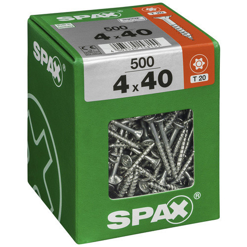 Spax Universalschraube Senkkopf Torx aus Stahl in Silber, Durchmesser: 4 mm, Länge: 40 mm - Bild 2