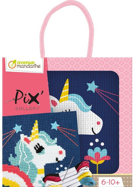 Avenue Mandarine Stickset Pix' Gallery Einhorn ab 6 Jahren - Bild 1