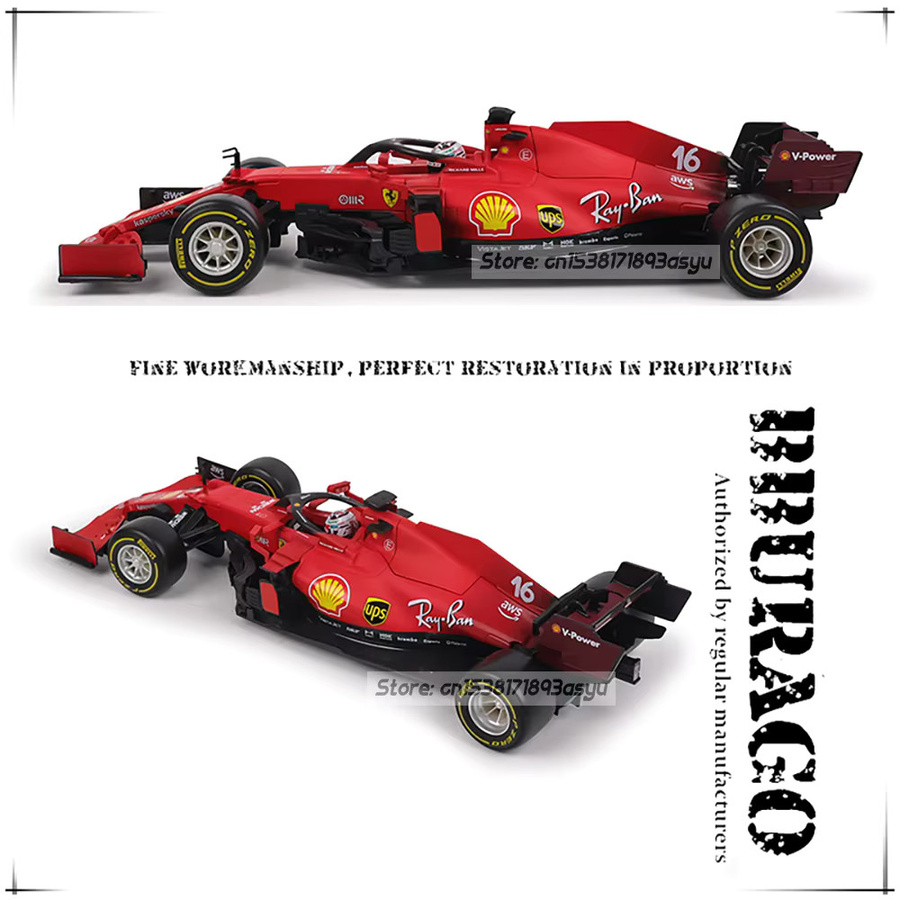 Bburago Ferrari SF25 # 16 Charles Leclerc, Formel-1-Legierungsauto-Modell, 1:18, ab 14 Jahren - Bild 4