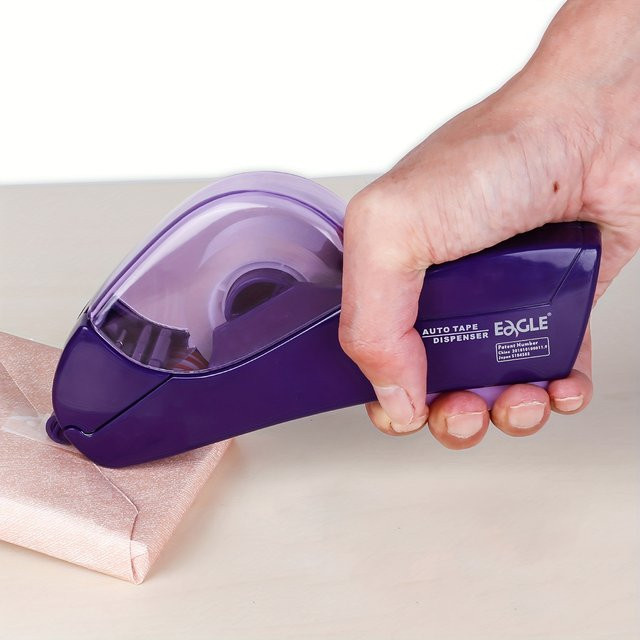 Automatischer Klebebandabroller mit One-Touch-Bedienung in Lila aus Kunststoff für Geschenkverpackungen und Scrapbooking - Bild 1