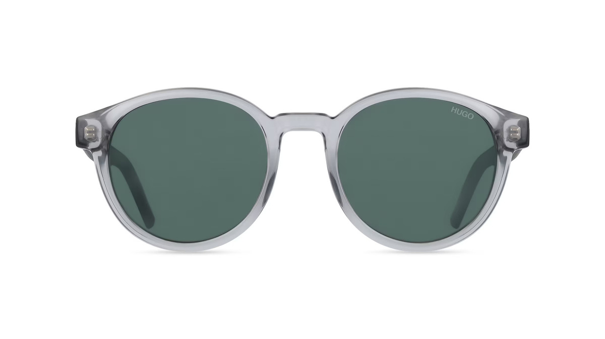 Hugo Boss HG 1390/S Sonnenbrille Panto, Vollrand, Kunststoff, grau, grün, Herren - Bild 1