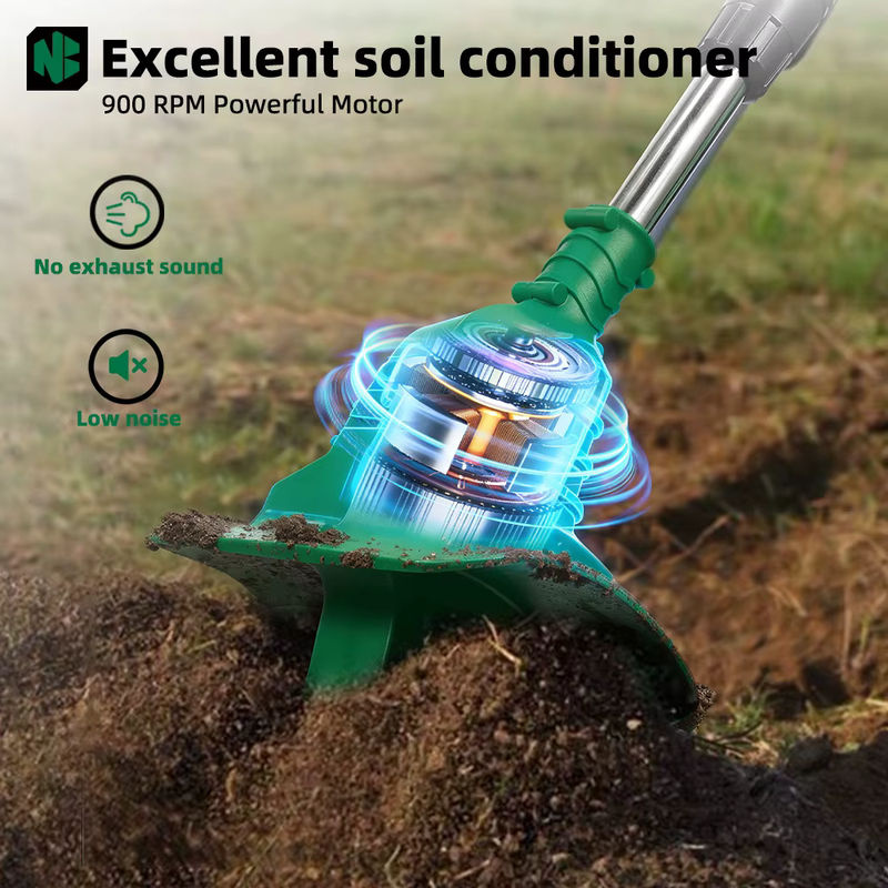 NEWBENY Elektrische Gartenfräse mit 4 Klingen, kabelloser Rasentrimmer für Makita LXT Akkus, Grün - Bild 4