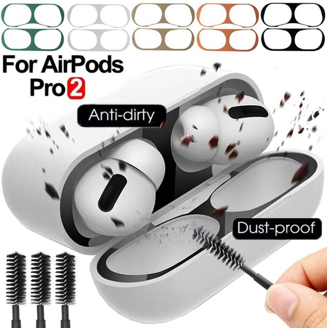 Ultradünner Metall-Staubschutz-Aufkleber für Apple AirPods Pro 2 Staubdichte Schutzfolie für das Ladeetui - Bild 1