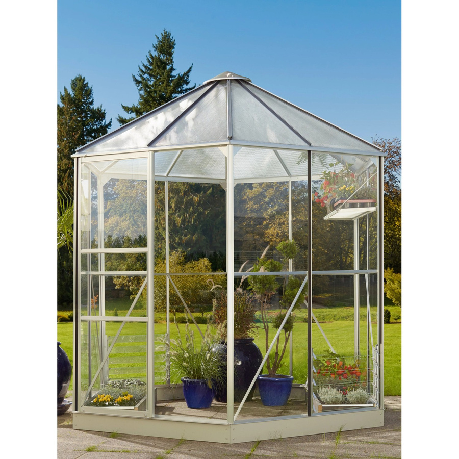 Vitavia Gewächshaus-Pavillon Hera 4500 aus eloxiertem Aluminium mit Stahlfundament und 4,5 m² Fläche - Bild 3