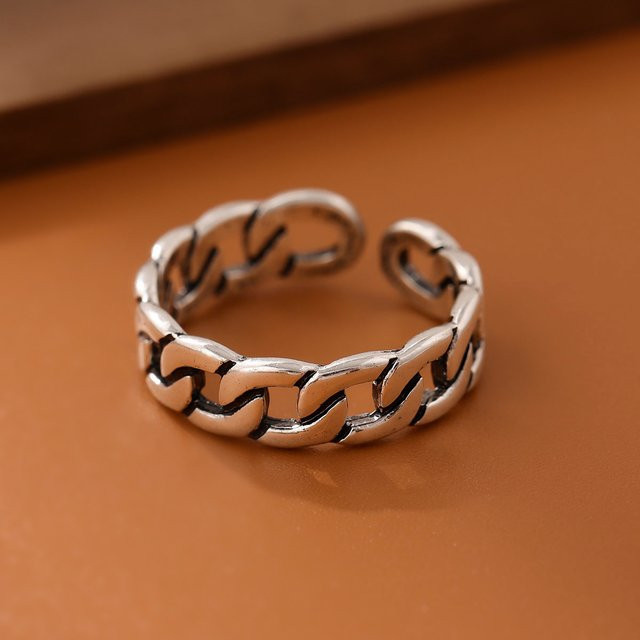 GaGa-Duck Ring, 925 Silber, Geflochten, Vintage - Bild 1