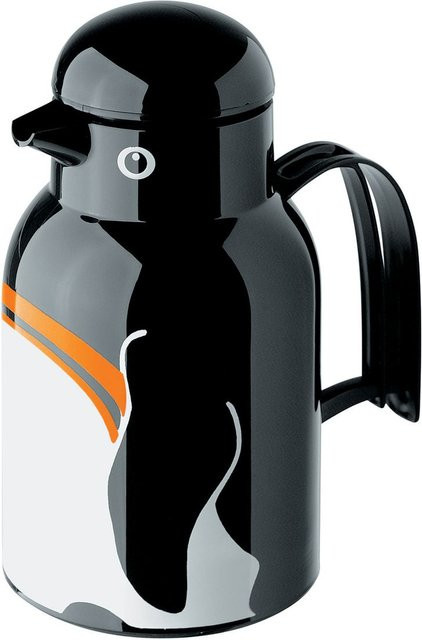 Helios Isolierkanne Thermo-Bird Pinguin, 1,0 l, schwarz/weiß/orange, Höhe: 25,5 cm - Bild 1