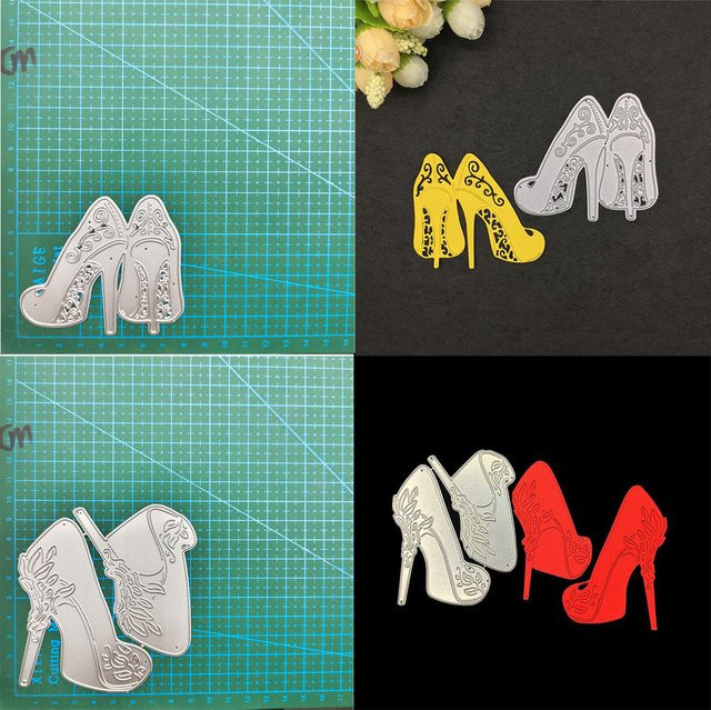Metall Schneidwerkzeug High Heels Schablone für DIY Scrapbooking und dekorative Prägung - Bild 1