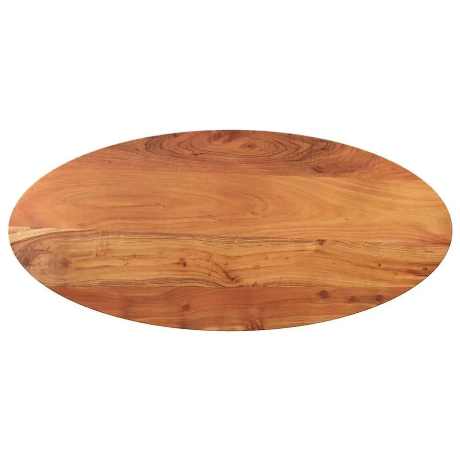 vidaXL Tischplatte aus Massivholz Akazie, oval, braun, B/T/H: 120 x 50 x 2,5 cm - Bild 2