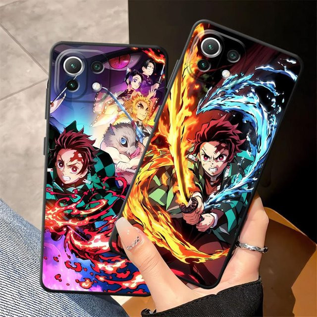 Schwarze weiche Handyhülle mit Anime D-Demon S-Slayer Design für Xiaomi Mi 13 14 15 Pro 10T 11T 12T Pro 11 12 13 Lite 12X - Bild 1