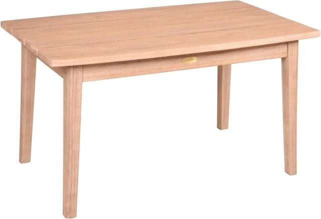 DELUKE Gartentisch ATHENS aus Akazie in Braun, wetterfester Loungetisch für Garten und Terrasse, B/T/H: 100 x 60 x 55 cm - Bild 1