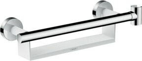 Hansgrohe Unica Haltegriff Comfort mit Ablage und Brausehalter, weiß/chrom - Bild 1