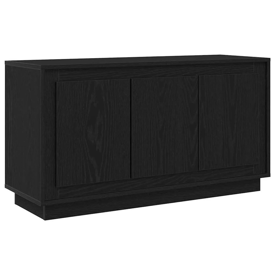 vidaXL Sideboard in Schwarz und Eichen-Optik, skandinavischer Stil aus Holzwerkstoff, B/T/H: 102 x 35 x 55 cm - Bild 2