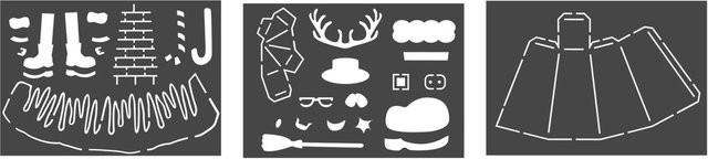 VBS Schablonen-Set Weihnachts-Schachteln aus durchsichtigem Polyester - Bild 1