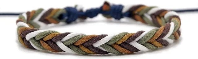 Rd lala Armband, Baumwolle, mehrfarbig, gray, Damen Herren - Bild 1