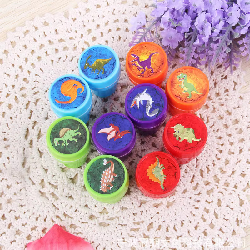 ZYF Cartoon-Stempel Set mit Selbstfärbe-Funktion, 10 Stück bunte Motivstempel für DIY-Malerei und Scrapbooking, Bauernhof-Muster, Mehrfarbig - Bild 3