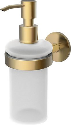 LENZ Seifenspender JUNA in Gold mit Pumpe zur Montage durch Kleben oder Bohren - Bild 1