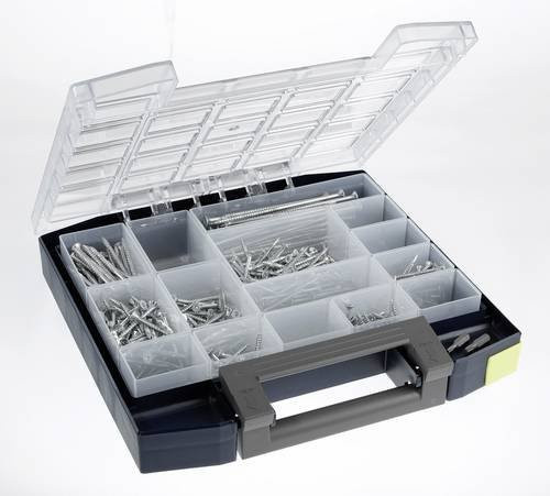 Sortimentskoffer Raaco Boxxser mit 15 Fächern und Profilraster, transparent - Bild 1