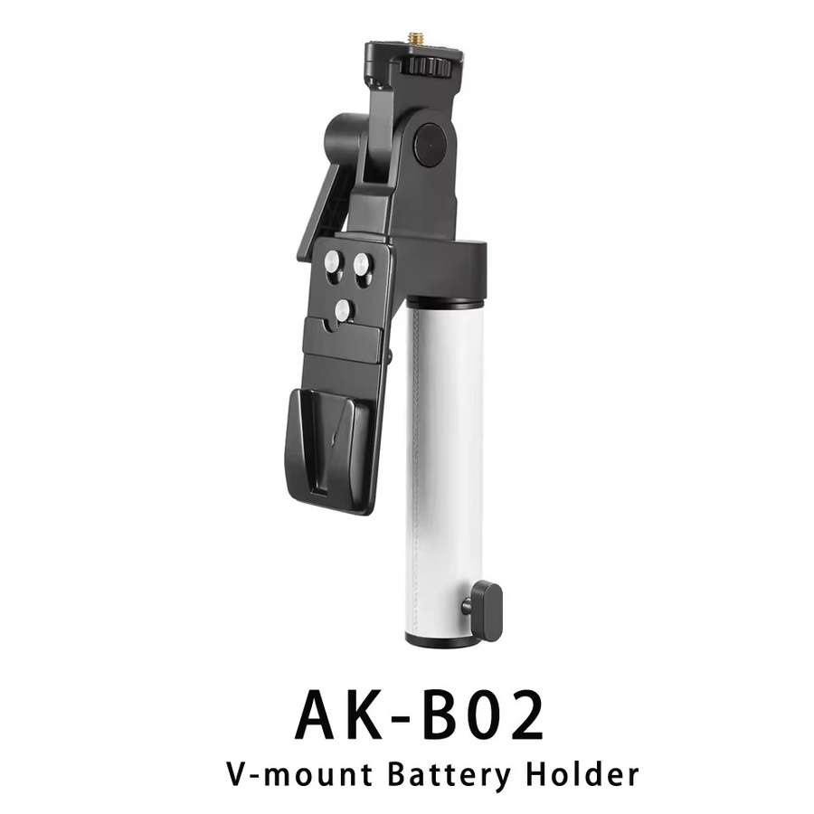 Godox AK-B01 NP-F und AK-B02 V Mount Batterie Grip Halter in Schwarz für ML60, ML60II, BI, ML100BI und ML100R LED Lichter sowie Stative - Bild 2