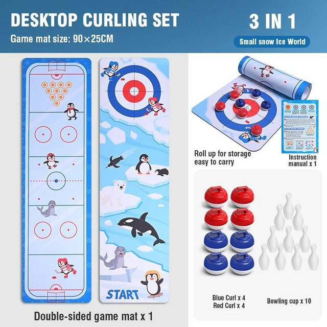 Linyi toy car Tisch-Curling, Brettspiel, ab 6 Jahren - Bild 1