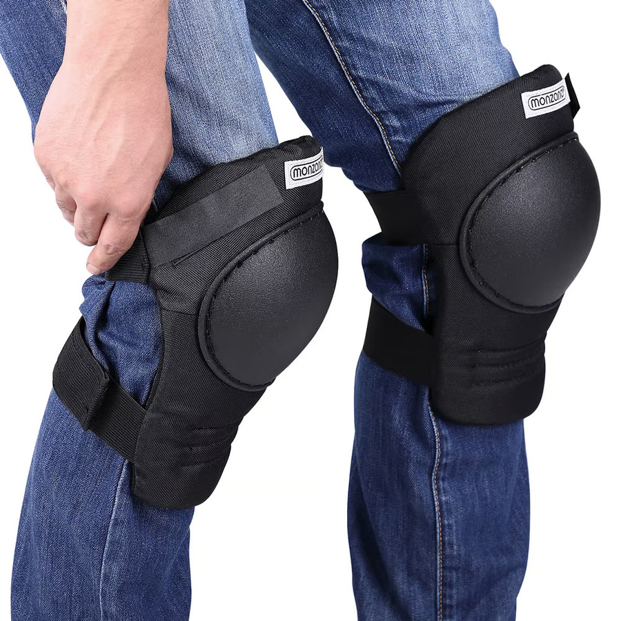 Monzana Knieschoner mit Hard Shell in Schwarz, 1 Paar - Bild 2