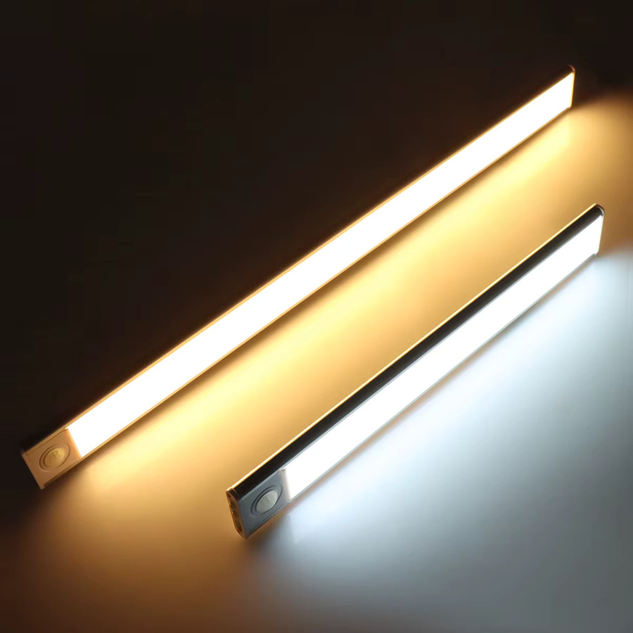 MALITAI LED Bewegungsmelder Lichtleiste aus Aluminium mit USB-Aufladung und Magnetbefestigung, Weiß - Bild 2