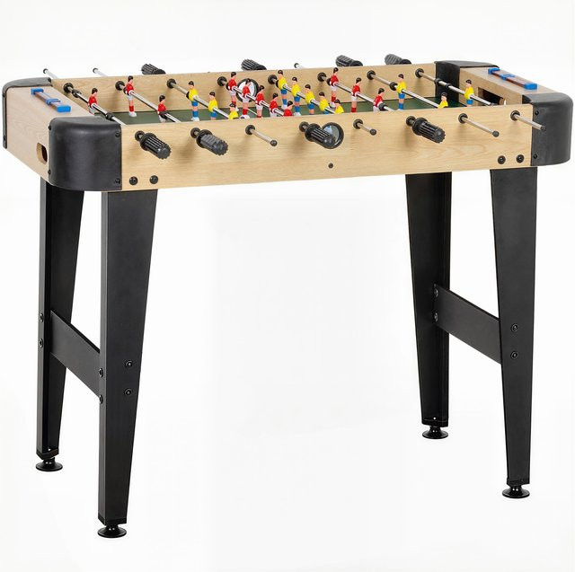 Aosom Kickertisch aus Holz, mit 2 Zählern, 8 Griffen, 22 Spielern, 8 Stangen, 2 Bällen, Natur - Bild 1