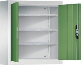 C+P Werkzeugschrank Acurado wandhängend mit Türen und Schloss, grau/grün, B: 83 cm, H: 70 cm, T: 30 cm - Bild 1