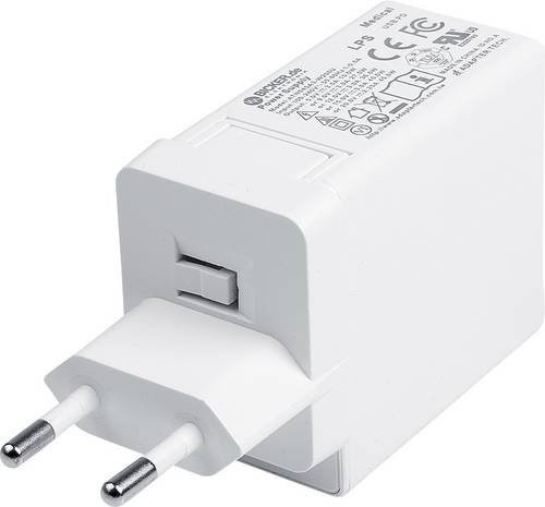 Bicker Elektronik USB-C Steckernetzteil mit 45W, Quick Charge 4.0 und USB PD 3.0, Weiß - Bild 1